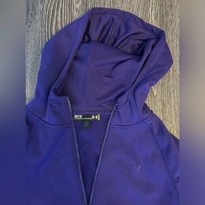 UA Under Armor Purple Hooded Fleece Jacket Size Medium